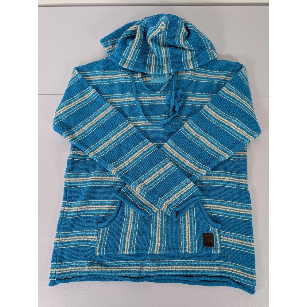 Dixxon Flannel Co. Baja Hoodie Pullover Women Small Striped Knit Kangaroo Pocket - Picture 10 of 11